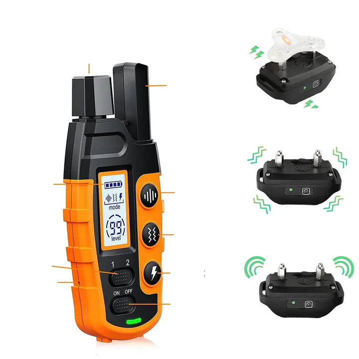 Premium 1000m Dog Training Collar With Remote Control - Waterproof, Rechargeable E-Collar for All Dog Sizes