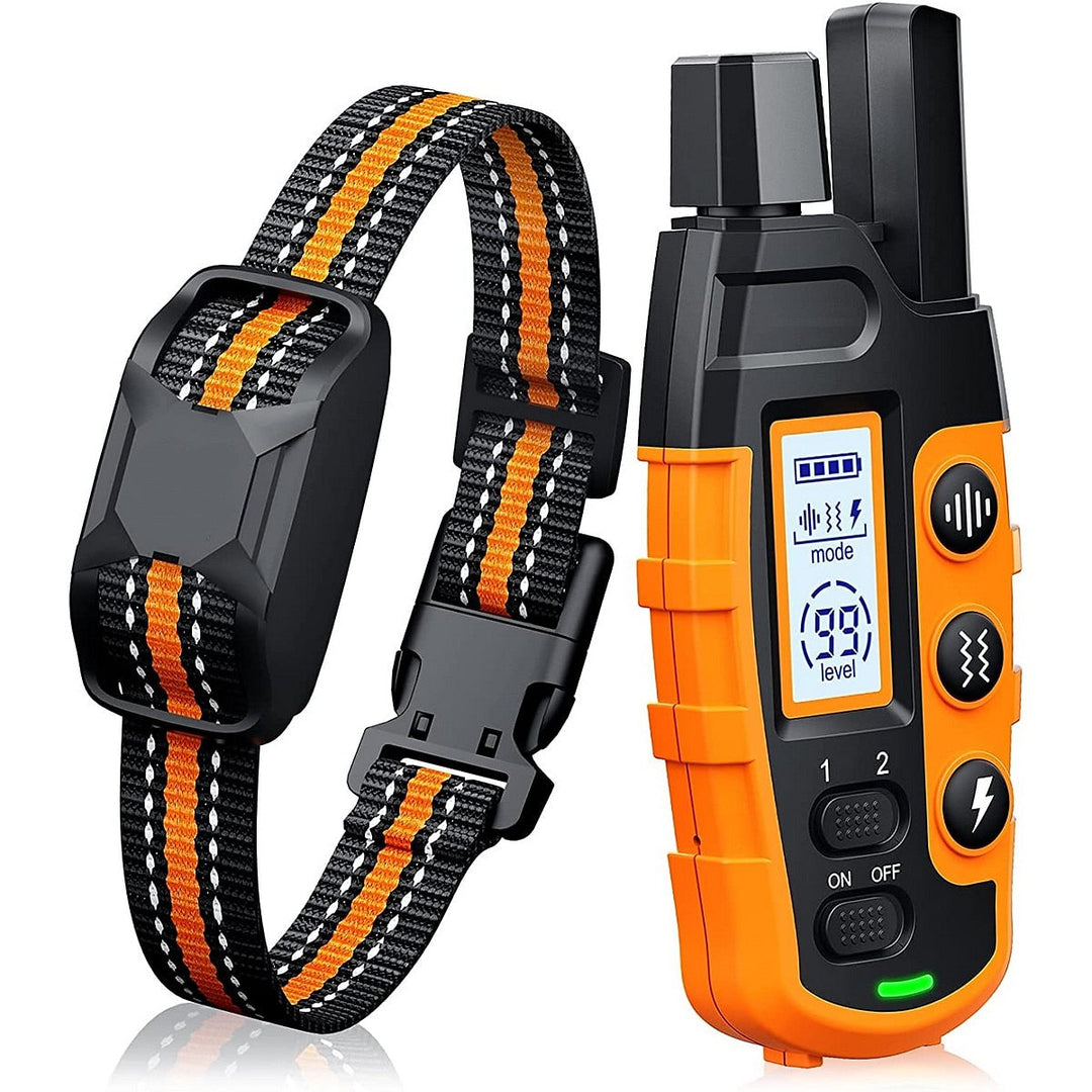 Premium 1000m Dog Training Collar With Remote Control - Waterproof, Rechargeable E-Collar for All Dog Sizes