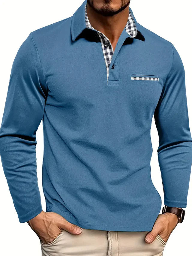Men's Long-Sleeved Polo | Smart-casual, comfortable fit