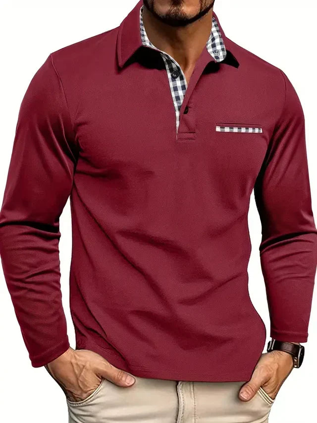 Men's Long-Sleeved Polo | Smart-casual, comfortable fit