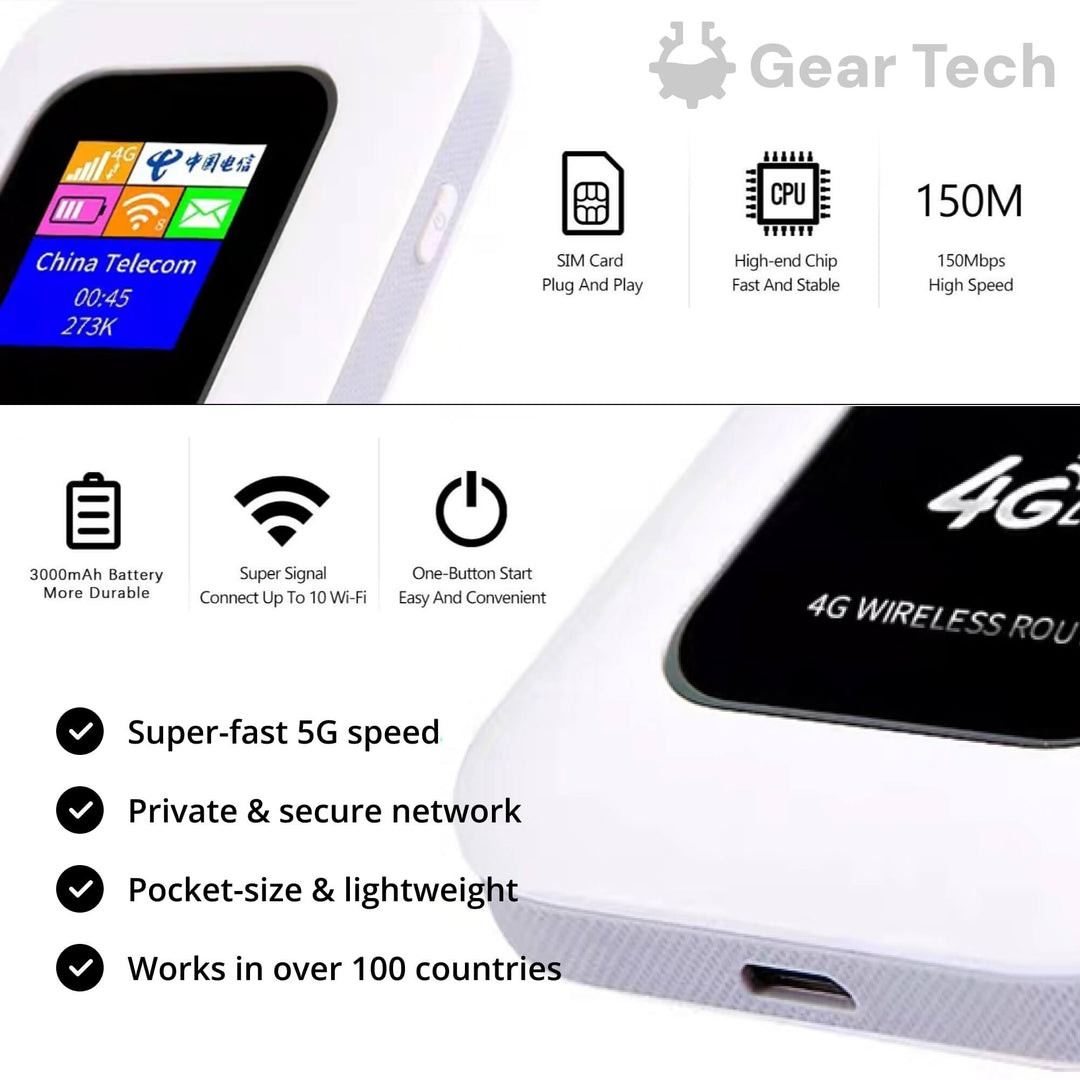 RoamWave 5G Portable WiFi Hotspot For Travel Or Home Use