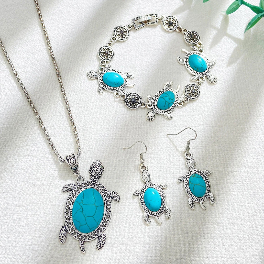 Turquoise Turtle Jewellery Set
