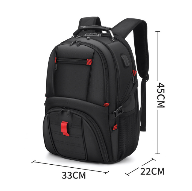 Waterproof Anti-Theft Backpack for Laptop and Travel with USB Port – 45 cm