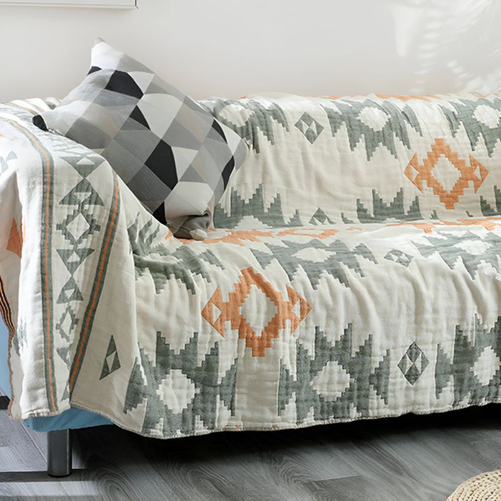 100% Cotton Reversible Muslin Gauze Blanket