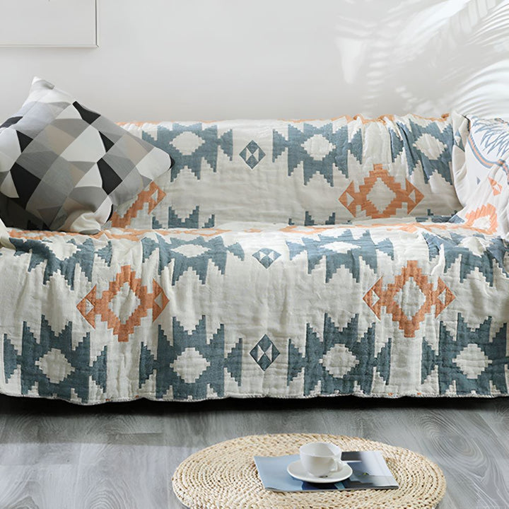100% Cotton Reversible Muslin Gauze Blanket