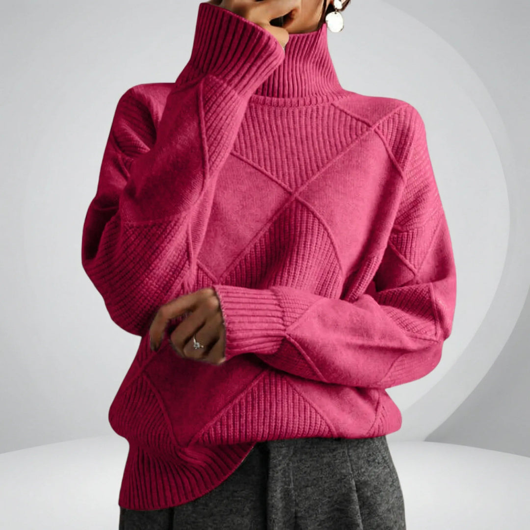 Roll-Neck Jumper with Relaxed Fit - Luzie
