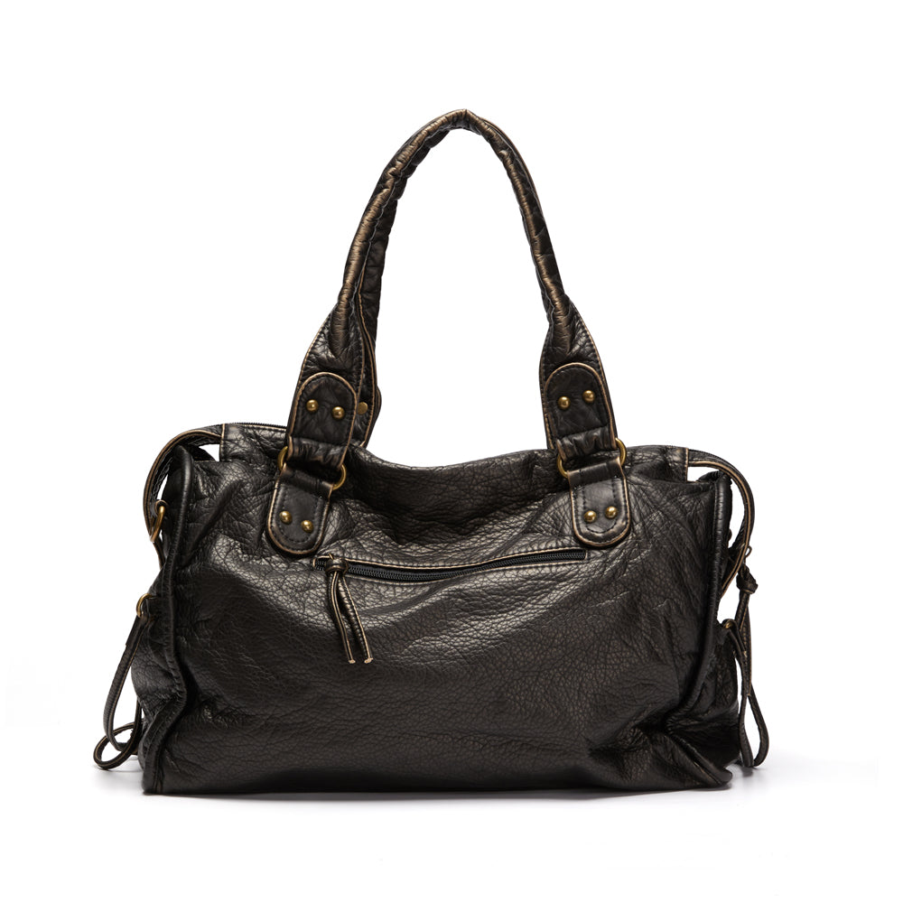 Élégance Noire | Luxus-Handtasche aus echtem Leder