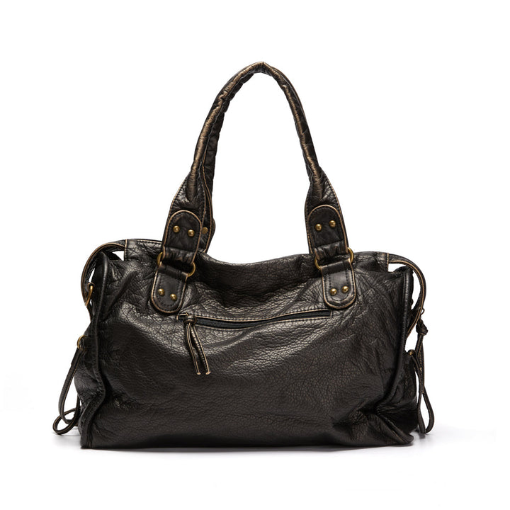 Élégance Noire | Luxus-Handtasche aus echtem Leder