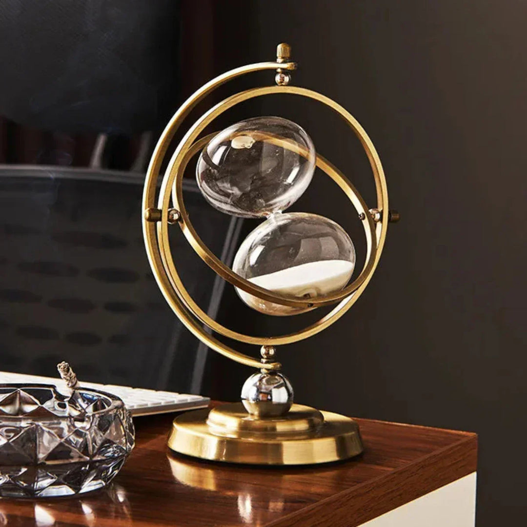Luxury Hourglass Sand Timer with Elegant Metal Frame