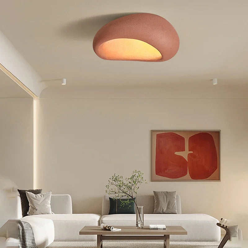 Wabi-Sabi Style LED Ceiling Lamp – Decorative Ceiling Light with Organic Shape