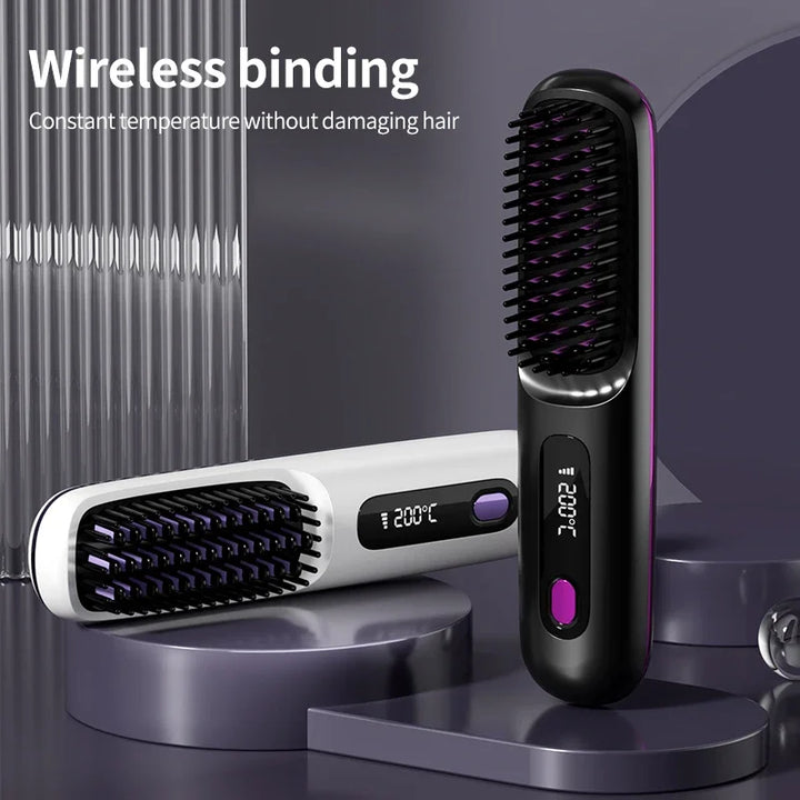 Glissara | Cordless Hair Straightener | USB Charging Function and LCD Display | Ceramic and Ion Technology