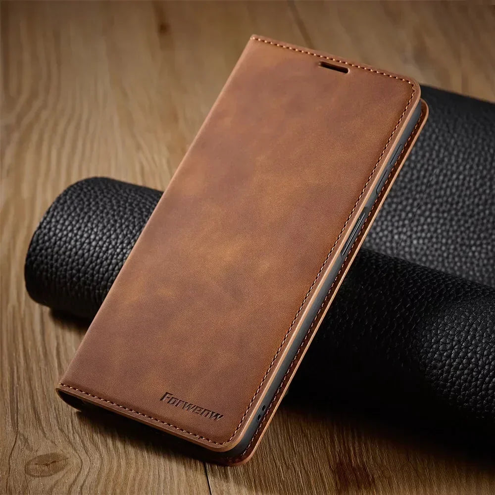 Smartphone Case: Magnetic Leather Case for Elegant Protection