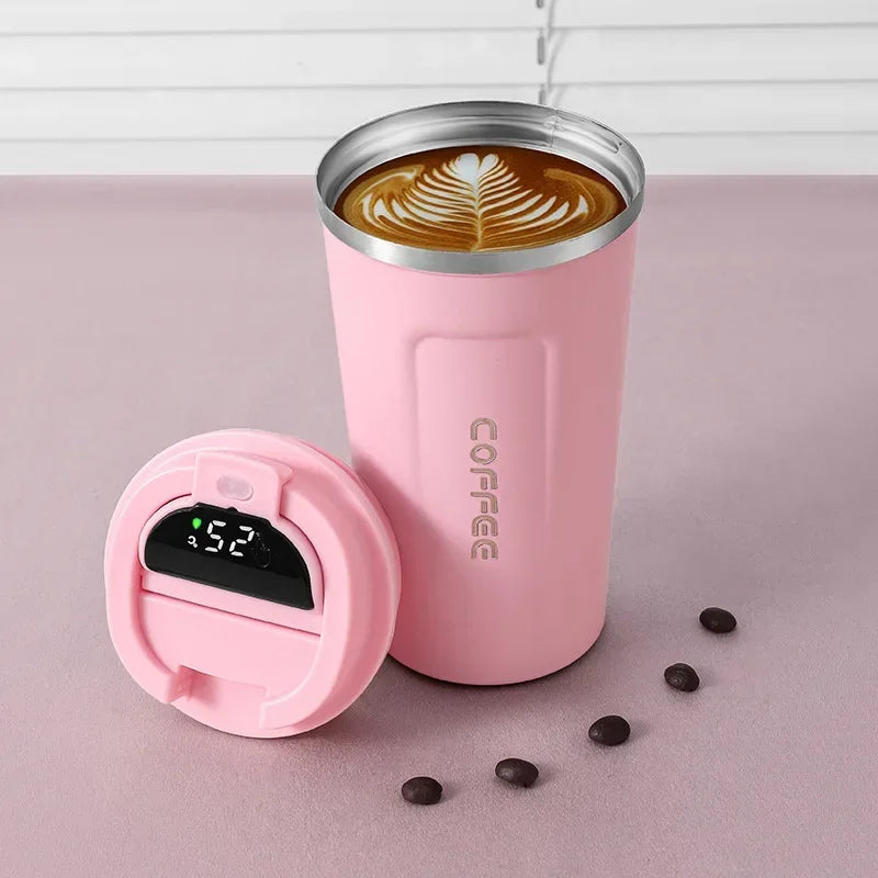 Stainless Steel Thermal Mug with Smart Temperature Display – TempMate