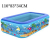 Luftolino Aufblasbarer Kinderpool | 110–180 cm | Extra Dickes PVC | Cartoon-Design für Garten und Balkon