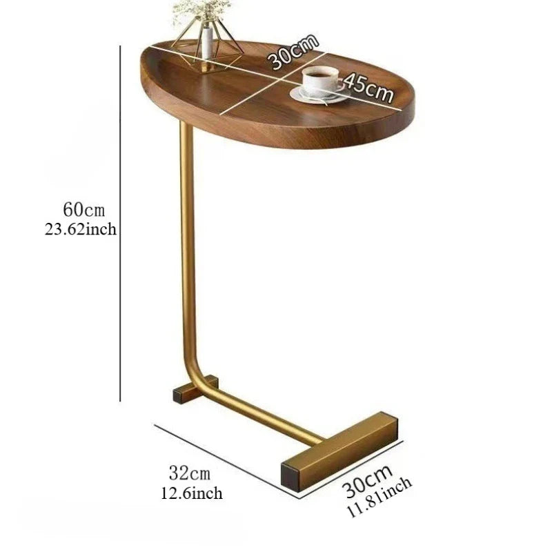 Nirethia - C-Shaped Mobile Side Table Ideal for Sofa or Bed