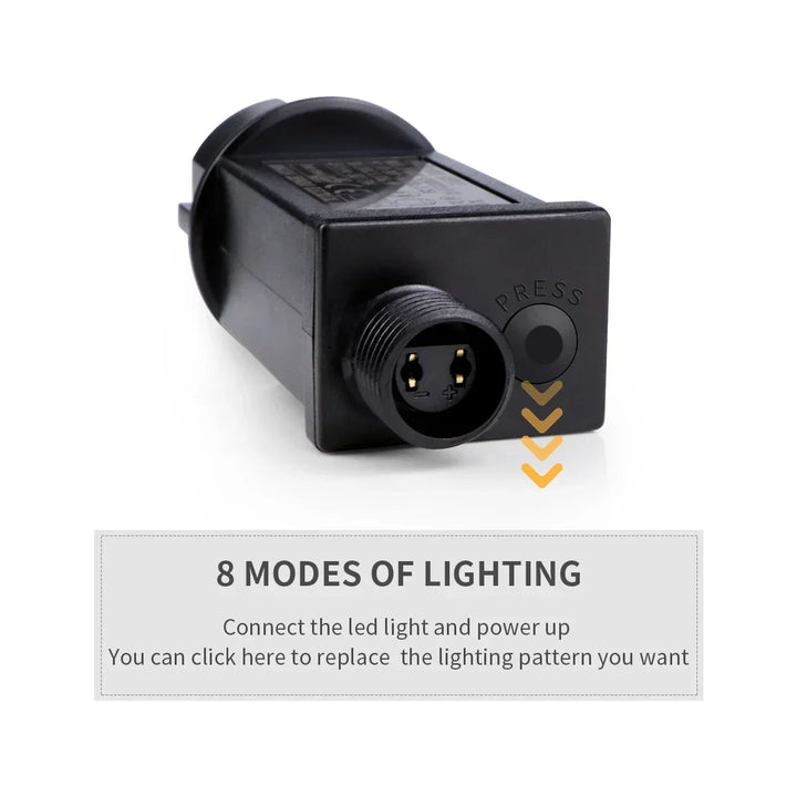 LuminaraX | 24V Outdoor LED Light Chain | 8 Lighting Modes | Waterproof IP65 | 10–100 m | For Garden, Home and Christmas Decorations