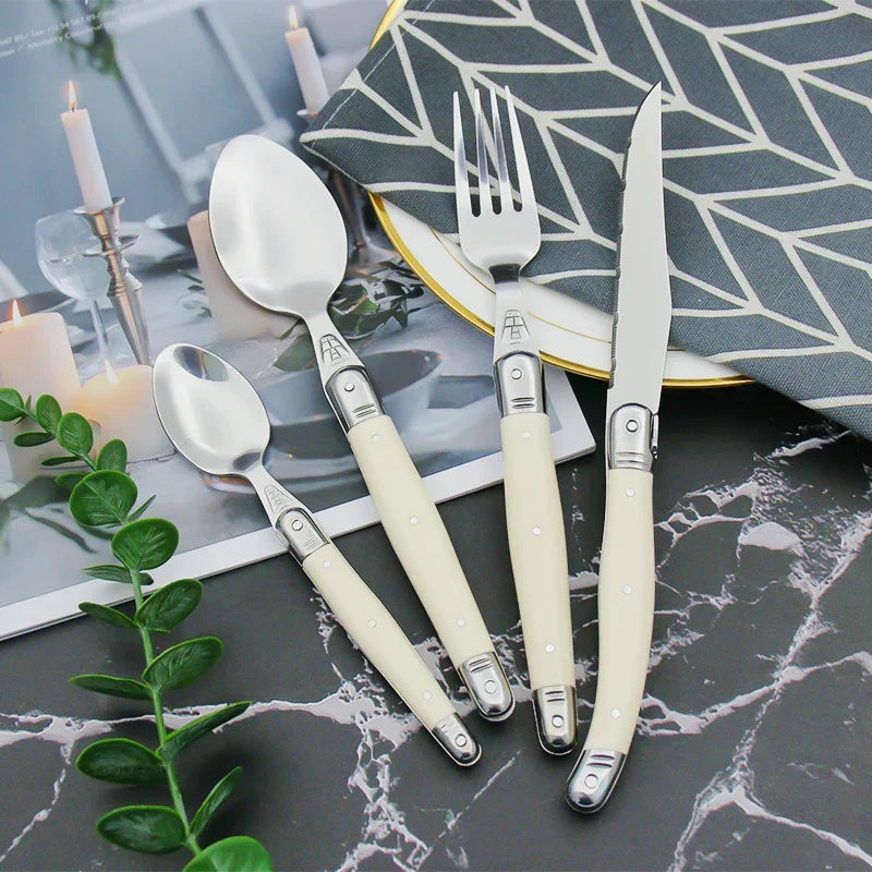 IvoryElegance – Luxury Laguiole Cutlery Set with Timeless Style