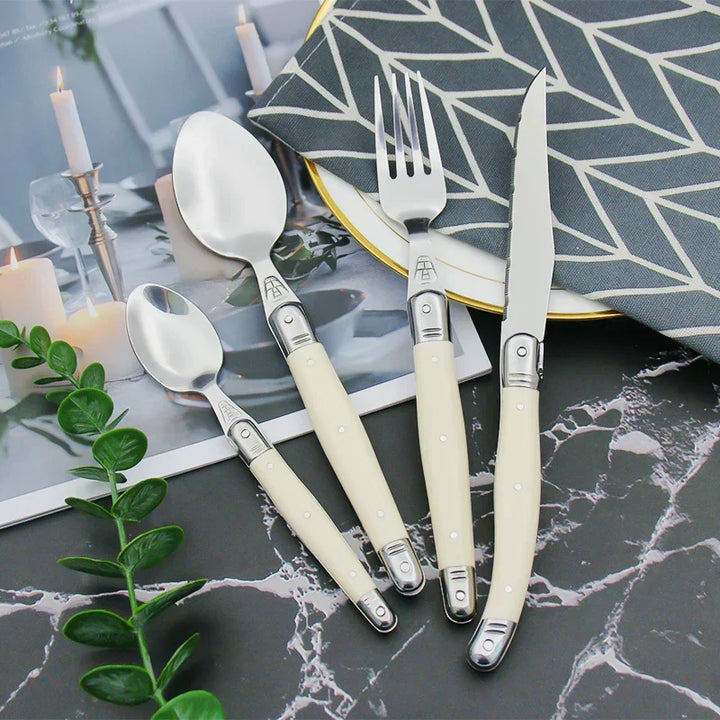 IvoryElegance – Luxury Laguiole Cutlery Set with Timeless Style
