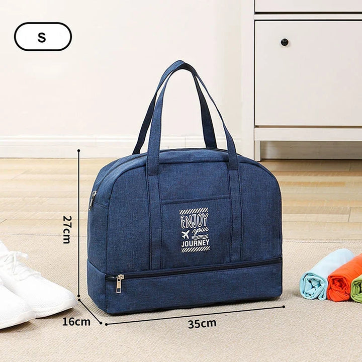 Lugviva Foldable Travel Bag for Women | Large Oxford Fabric Weekend Bag | Cabin Bag for Travel, Everyday Use and Sport