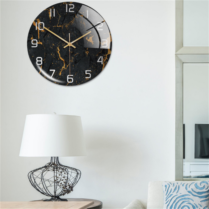 Elegant Marble-Effect Wall Clock – MarbleTime
