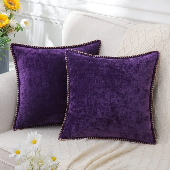 Liorenn – Chenille Cushion Cover with Stitched Edge