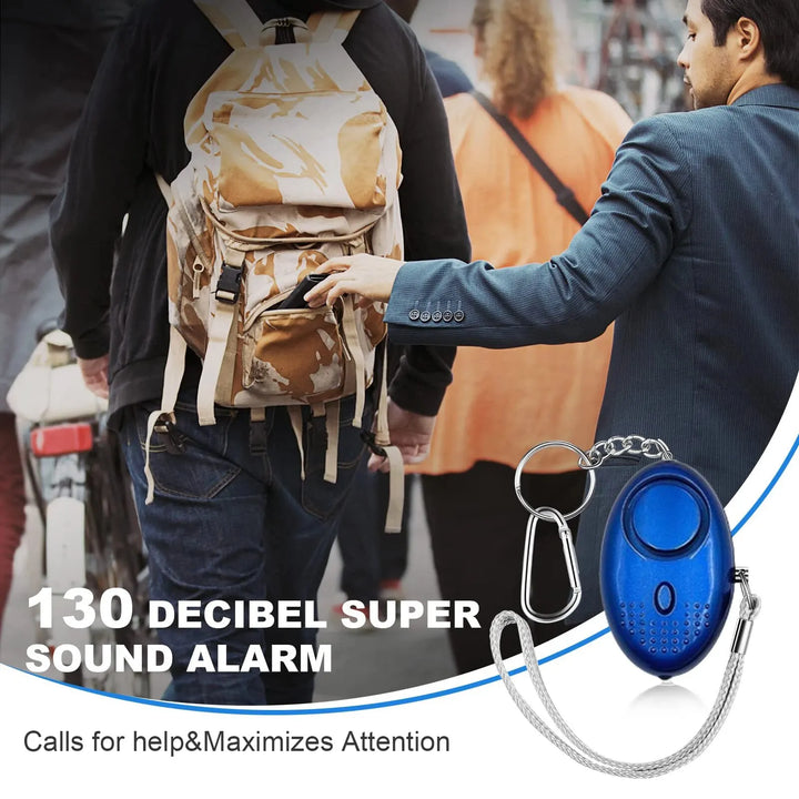 Personal Safety Alarm with LED Light (130 dB) – SafeSound