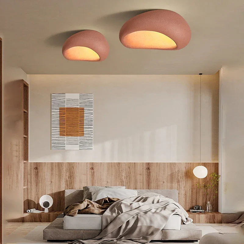 Wabi-Sabi Style LED Ceiling Lamp – Decorative Ceiling Light with Organic Shape