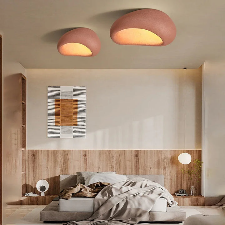 Wabi-Sabi Style LED Ceiling Lamp – Decorative Ceiling Light with Organic Shape