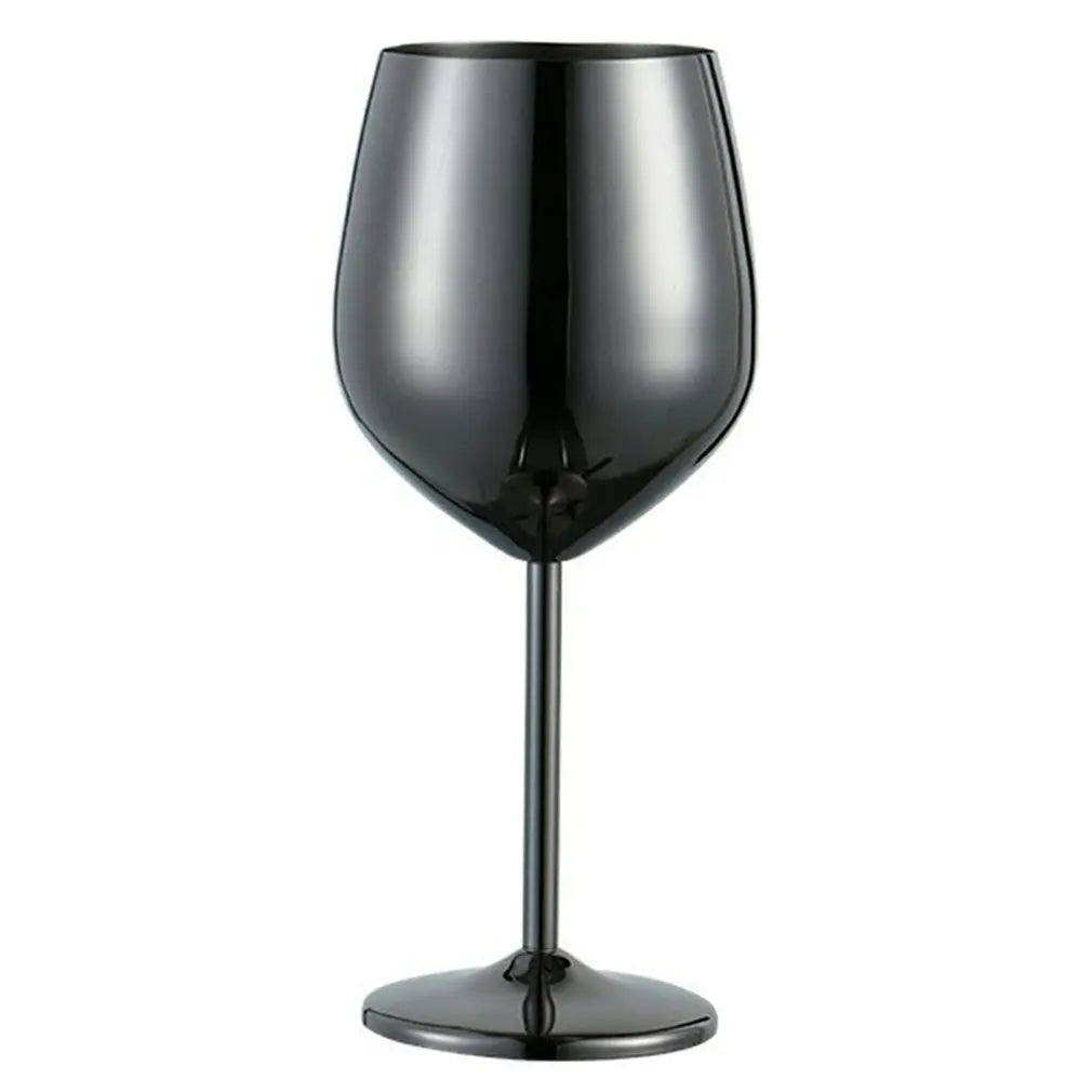 Stainless Steel Wine Glass with Mirror Finish for Everyday Use