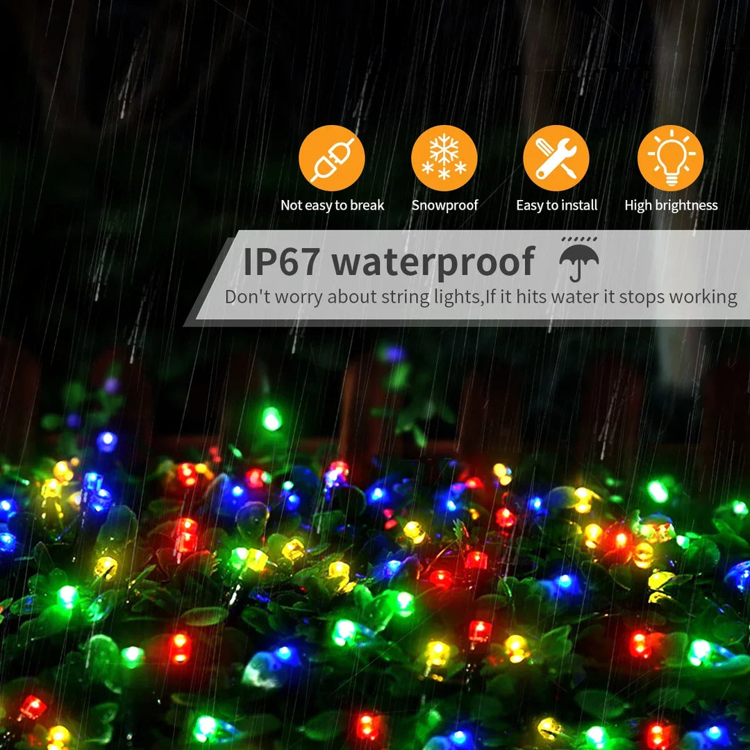 LuminaraX | 24V Outdoor LED Light Chain | 8 Lighting Modes | Waterproof IP65 | 10–100 m | For Garden, Home and Christmas Decorations