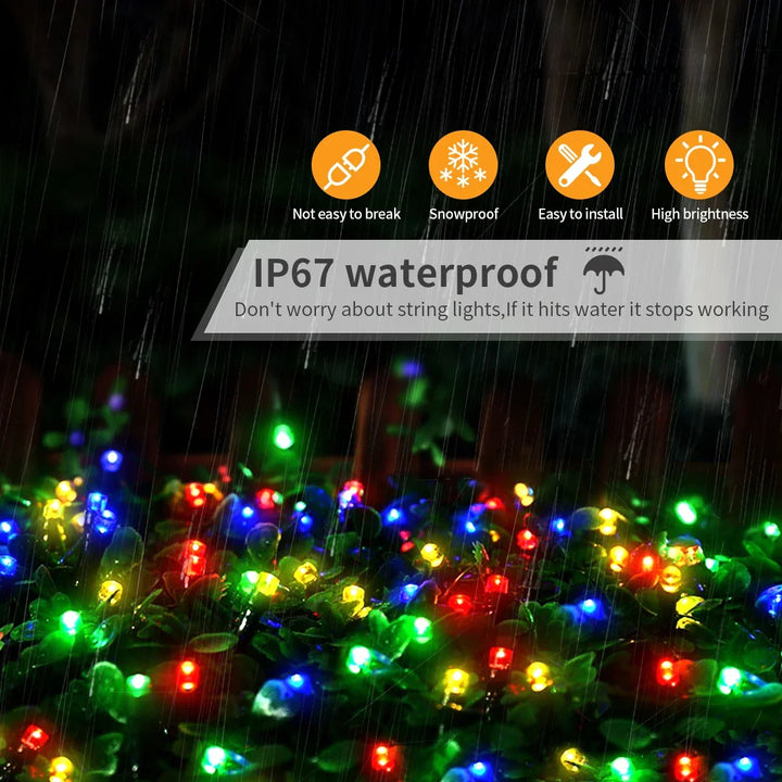 LuminaraX | 24V Outdoor LED Light Chain | 8 Lighting Modes | Waterproof IP65 | 10–100 m | For Garden, Home and Christmas Decorations