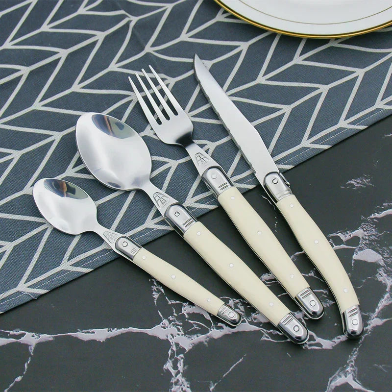 IvoryElegance – Luxury Laguiole Cutlery Set with Timeless Style