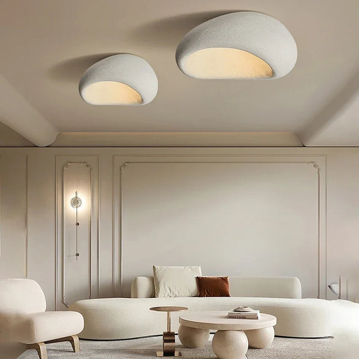LED-Deckenlampe im Wabi-Sabi-Stil – dekorative Deckenleuchte mit organischer Form