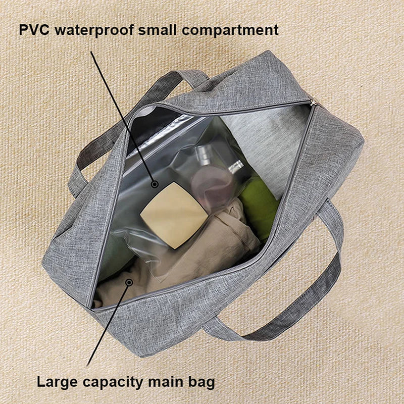Lugviva Foldable Travel Bag for Women | Large Oxford Fabric Weekend Bag | Cabin Bag for Travel, Everyday Use and Sport