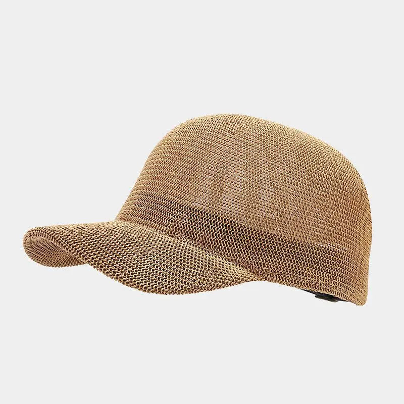 Fashionable Woven Sun Hat with Wide Brim - SunWeave Style