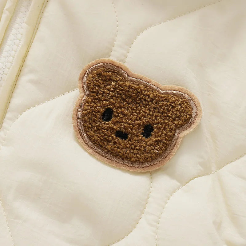 Winter Suit with Hood and Bear Design for Babies – Warm and Soft