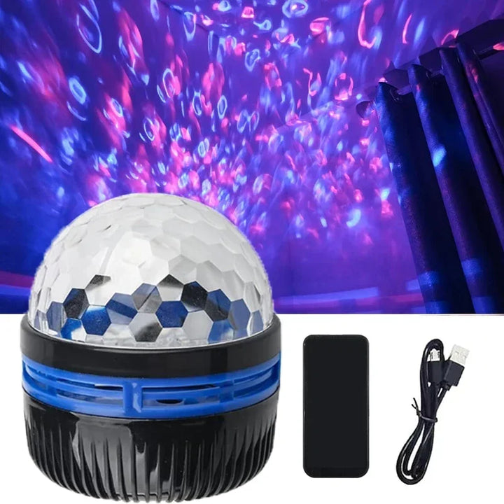 Polariva Northern Lights Projector | Music Sync & Remote Control | RGB Ambient Light | USB Charging | 7.8×7.8×8.7 cm