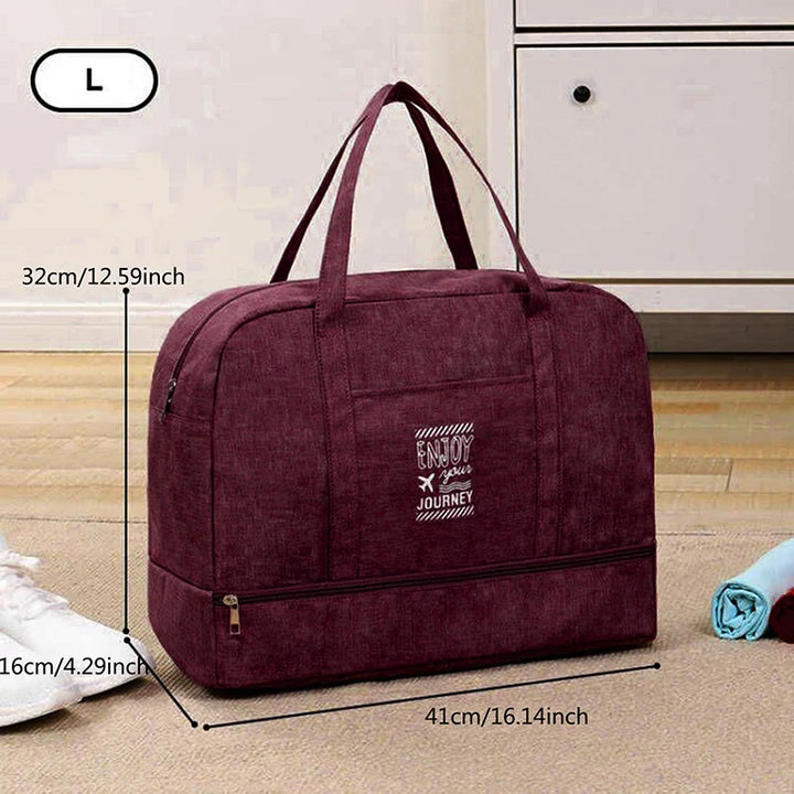 Lugviva Foldable Travel Bag for Women | Large Oxford Fabric Weekend Bag | Cabin Bag for Travel, Everyday Use and Sport