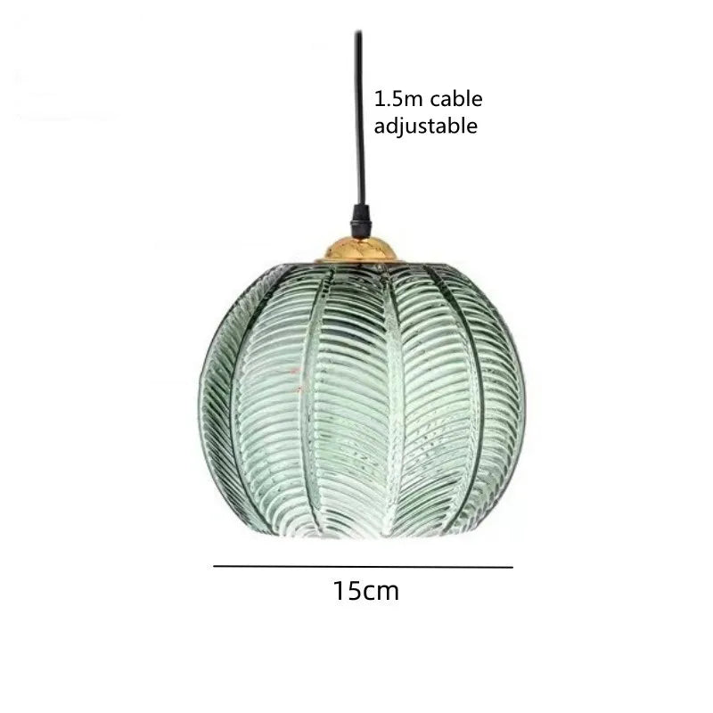Ball-Shaped Glass Pendant Lamp