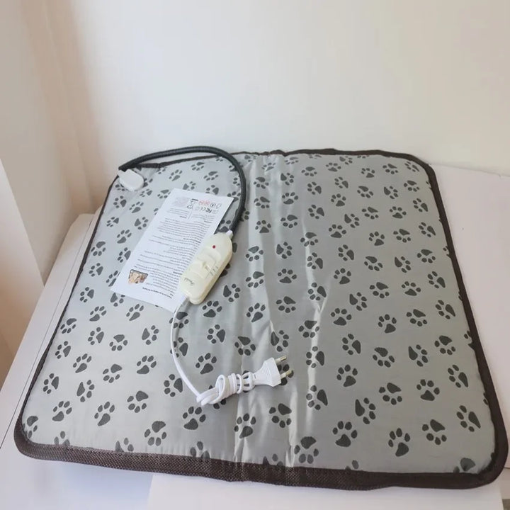 PawTherm Heizmatte für Haustiere | Temperaturkontrolle & Timer | Wasserdicht & Sicher | Für Hunde & Katzen