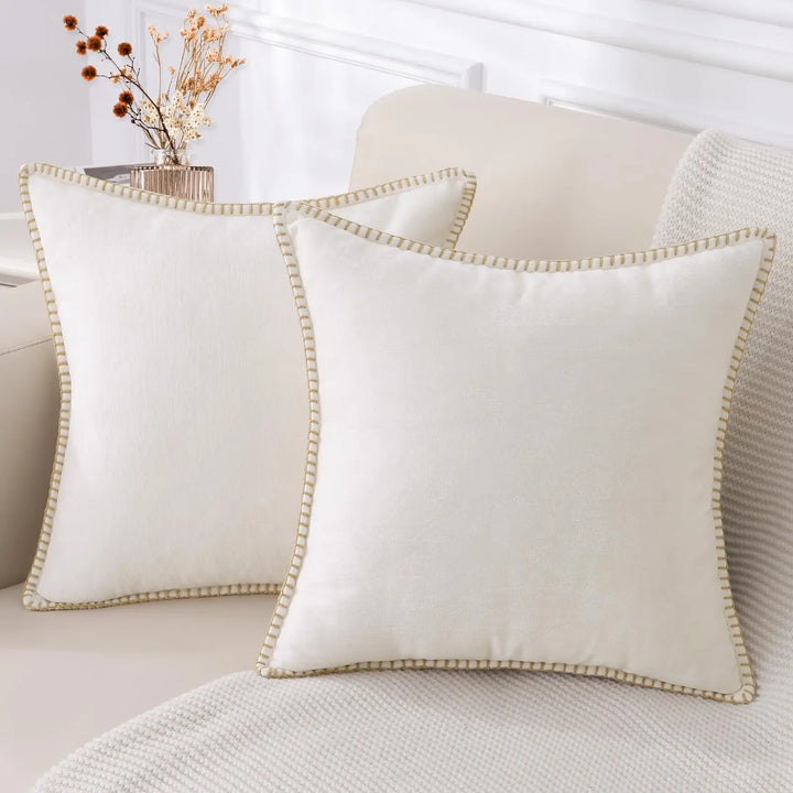 Liorenn – Chenille Cushion Cover with Stitched Edge