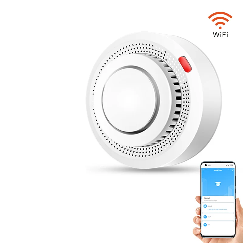 Smart WiFi Smoke Detector Fire Alarm 85dB – SafeSense