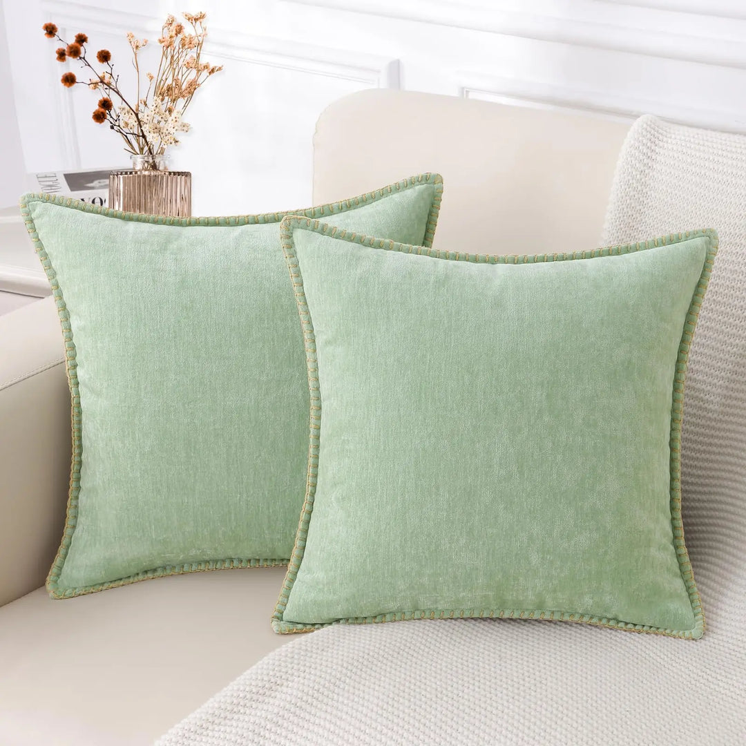 Liorenn – Chenille Cushion Cover with Stitched Edge