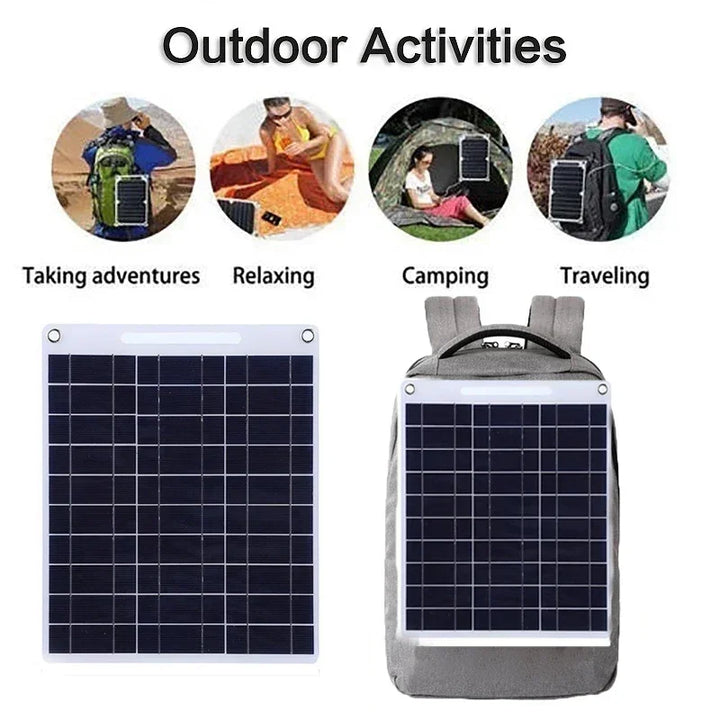 SOLVION Charge 100W Portable Solar Panel | 5V | Dual USB | Waterproof | Outdoor & Camping