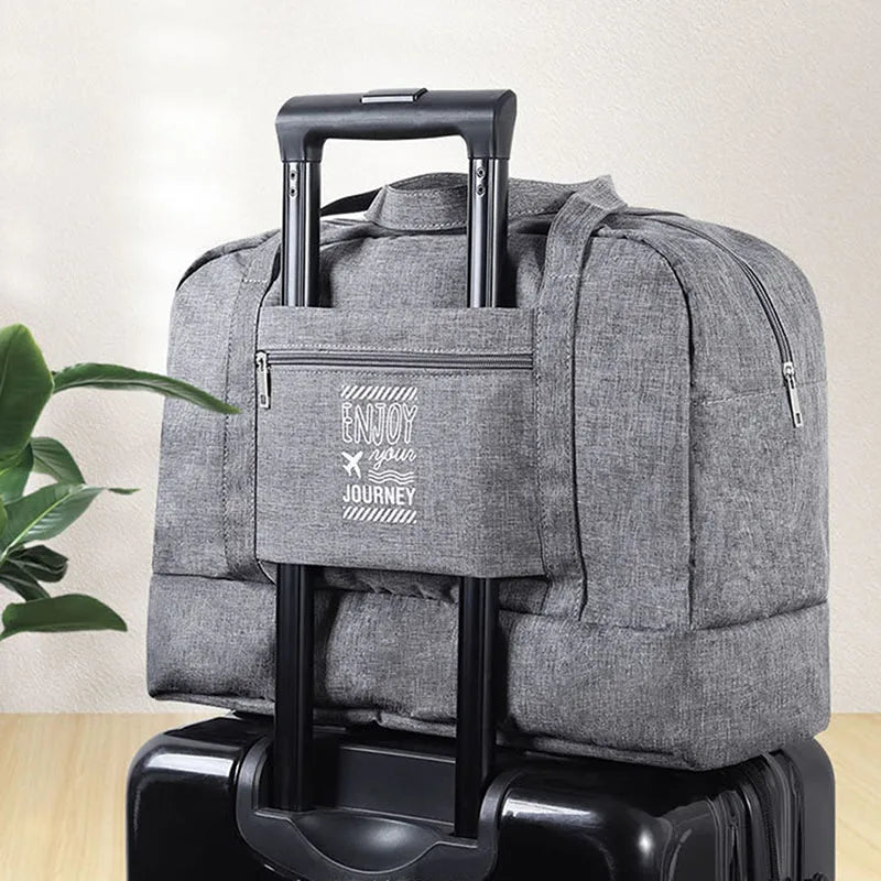 Lugviva Foldable Travel Bag for Women | Large Oxford Fabric Weekend Bag | Cabin Bag for Travel, Everyday Use and Sport