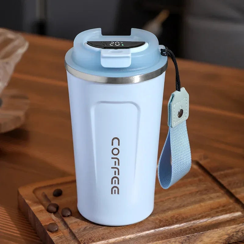 Stainless Steel Thermal Mug with Smart Temperature Display – TempMate