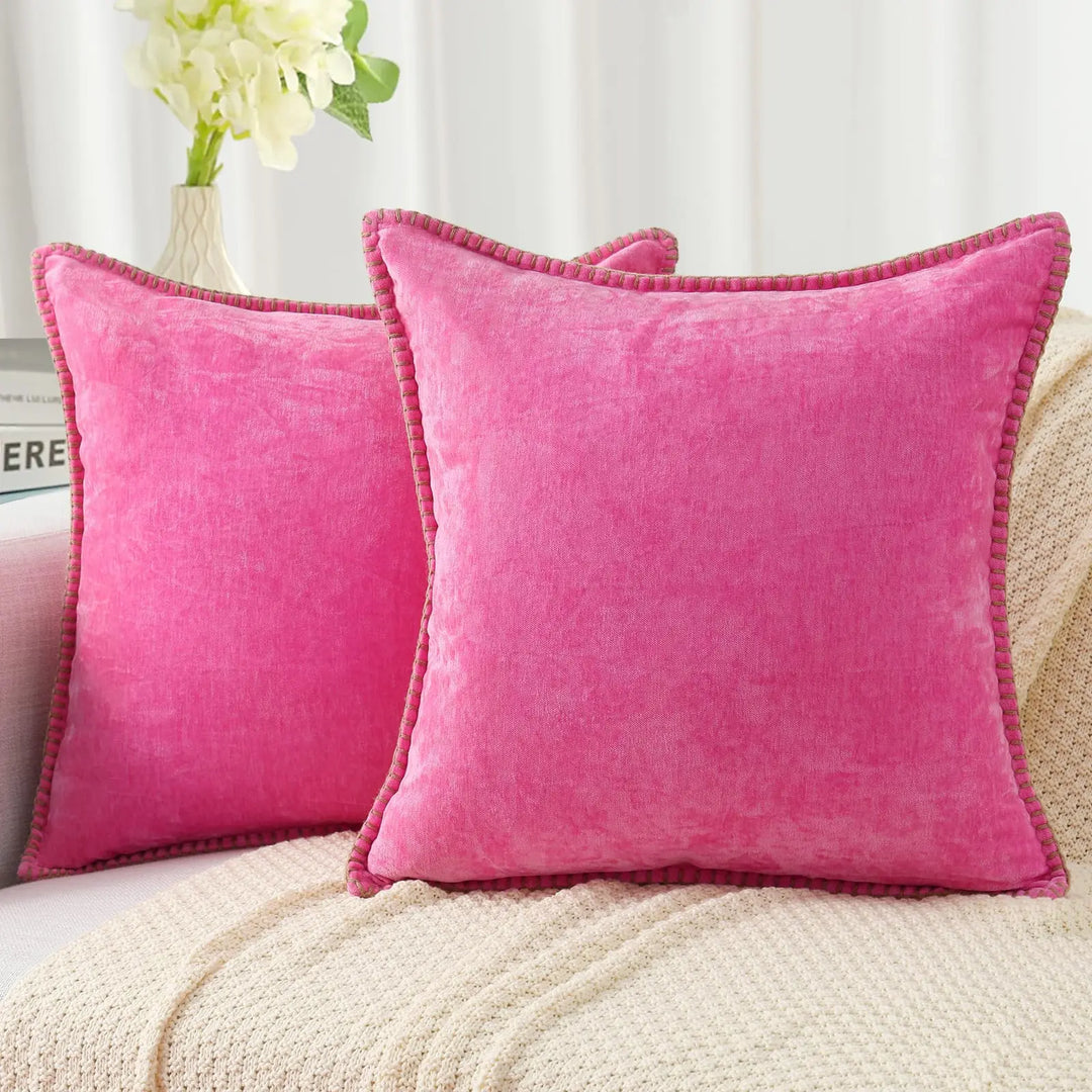 Liorenn – Chenille Cushion Cover with Stitched Edge