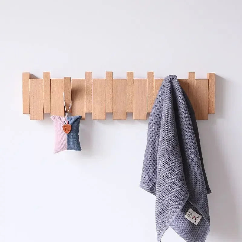 Wooden Piano Coat Rack – Elegant Wall Organizer for the Hallway