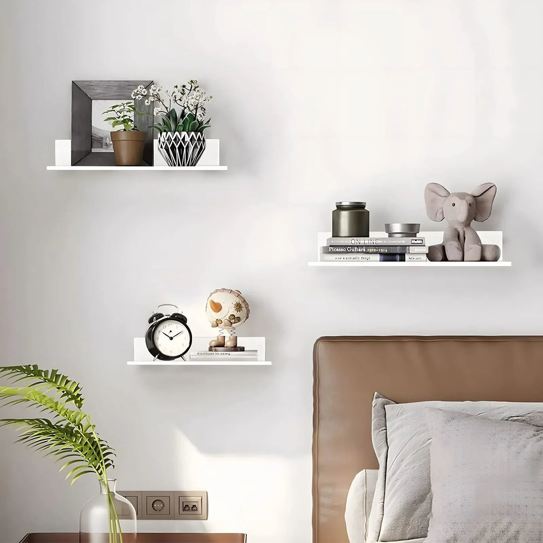 Metallura | Metal Wall Shelf | Floating Shelf 30/40/50 cm | Space-Saving Solution for Bathroom, Kitchen and Bedroom