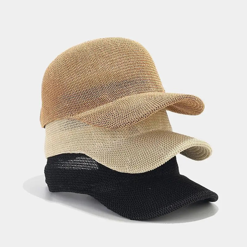Fashionable Woven Sun Hat with Wide Brim - SunWeave Style